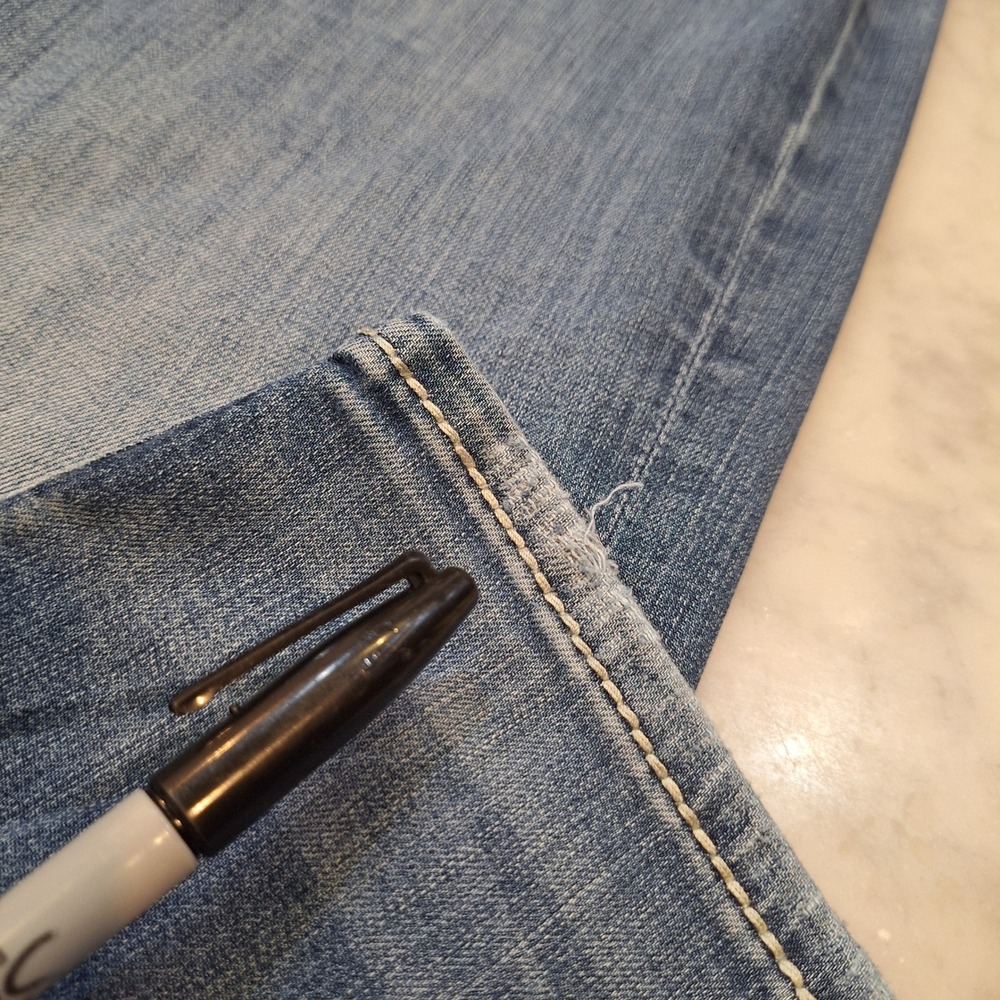 BKE Tyler Straight Leg Jeans‎ Mens 33R Medium Wash Contrast Stitch Denim Casual - Picture 10 of 11